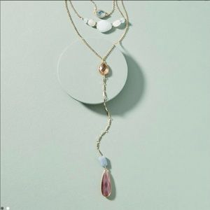 Anthropologie Tiered Gem Necklace